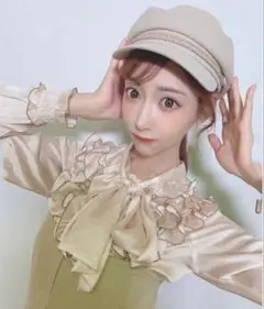 cpito 明日花キララ フリルシャツ ベージュ