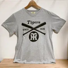 【阪神タイガース】VネックTシャツ LLサイズ ブイ グレー