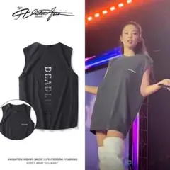 BLACKPINK JENNIE ジェニー ヴィンテージ加工 半袖 コンサート