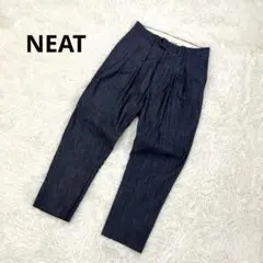 【美品】ニート・スラックス・ダンガリー・デニムスラックス・2タック・ボタンフライ