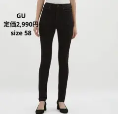 GU ジーユー ハイウエストスキニージーンズ 58 ブラック