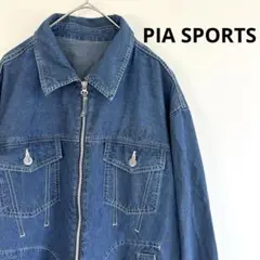ピアスポーツ　背面ロゴ　デニムジャケット　レトロ