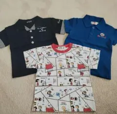 スヌーピー　アンパンマン　他　ポロシャツTシャツ 3枚セット 95cm