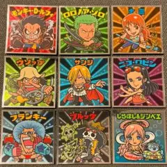 ワンピースマン シール 麦わらの 9枚セット