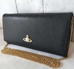 【ショッパー付き】Vivienne Westwood 長財布 ブラック