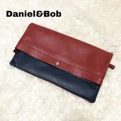 希少 Danielu0026Bob ダニエルアンドボブ バイカラー レザークラッチバッグ