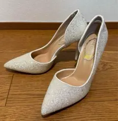 【ハイヒール】グリッター ポインテッドトゥ23cm 結婚式等フォーマル用