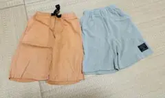 オレンジ・水色 半ズボン 2点セット