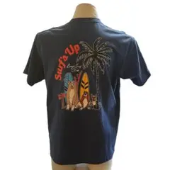 【SURF'S UP】Tシャツ 紺色/ネイビー ハワイアン 犬
