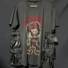 9 ミニーマウス フリル付きTシャツ ブラック