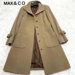 マックスアンドコーMAX&CO. コート スタンドカラー 42 ライトブラウン
