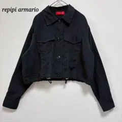 【レピピアルマリオ】ショートシャツジャケット　Mサイズ　ブラック　秋服