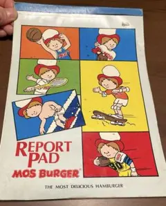 レトロ MOS BURGER レポートパッド A4サイズ
