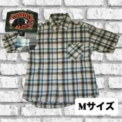 古着　00s BOSTON TRADERS チェック柄 半袖シャツ Mサイズ