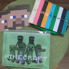 Minecraft キャラクターポーチ 3点セット