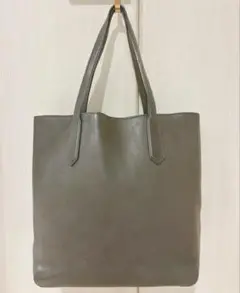 【美品】HIROFU エテルノ　レザートートバッグ L グレー