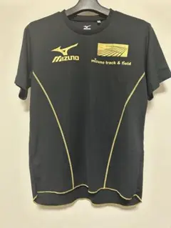 【美品】Mizuno 陸上用シャツ M 黒　速乾Tシャツ