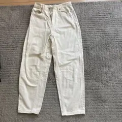 GU ホワイト ストレートパンツ S
