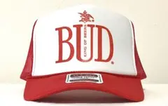 BUDバドワイザー　トラッカーキャップ　赤白　新品　アメカジ