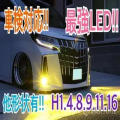 22000LMスーパーイエローLED‼️H11H8H9H1他形状あり