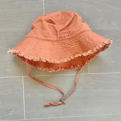 【52cm】オレンジ コットン 帽子