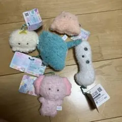 新品未使用　つぶらな瞳の水族館　シリーズ　モコモコ　ぬいぐるみ5体セット