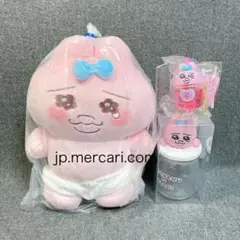 新品 3点 おぱんちゅうさぎ ぬいぐるみ キーホルダー 瓶 まとめ売り