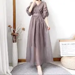【新品/タグ付き】　ワンピース/ロングワンピース/ドレスピンク/Mサイズ