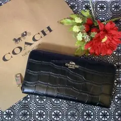 COACH コーチ ブラック クロコダイル柄