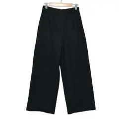NOLLEY'S ノーリーズ　ワイドパンツ　ブラック【S】　日本製　秋冬用