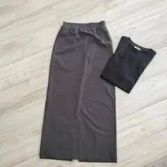 値下げ　ユニクロ　アクティブナロースカート　エアリズムオーバーＴ セット売り　S
