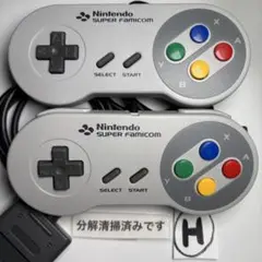 【2個セット】スーパーファミコン SFC 純正コントローラー 分解清掃済み