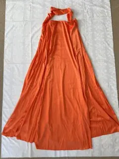 新品 CLOTHES オレンジ ストラップレス ストール マキシドレス