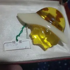値下げ【プレゼントにオススメ】本物張べっ甲ブローチ