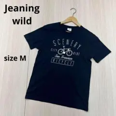 ● jeaning wild フロントプリント　Tシャツ ブラック