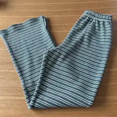 ボーダー　フレアパンツ　F