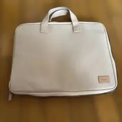 キャンバス ビジネスバッグ 白(色違いでネイビーもあり)