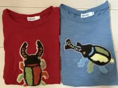 SLAP SLIP Tシャツ 110 2枚 双子 半袖 男 クワガタ カブトムシ