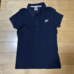 NIKE ネイビー　綿100% 襟付きシャツ　Mサイズ　(Sサイズ)