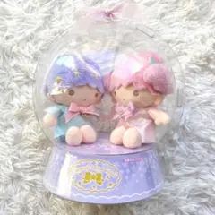 キキララ リトルツインスターズ スノーグローブ スノードーム リボン ぬいぐるみ