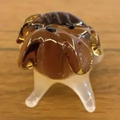 ブルドッグ　ガラス　ガラス細工　置物　オブジェ インテリア　小物　シンプル
