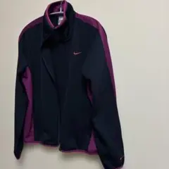 美品　Nike ナイキ　レディースジャージ 上　黒　パープル　М