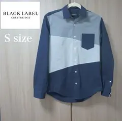 美品BLACKLABEL CRESTBRIDGE ブロッキングシアサッカーシャツ