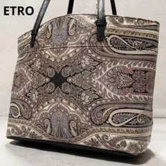 美品✨ETRO エトロ トートバッグ PVC ビジネスバッグ 総柄 A4収納