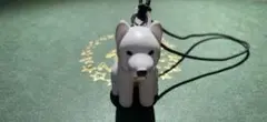 ソフトバンクお父さん犬のホワイト携帯ストラップ
