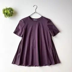 24SS セオリーリュクス　BASALT CASLEY 異素材コンビ プリーツ