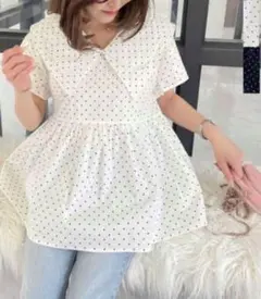 myu ドットぺプラムブラウス