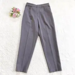 美品★オンワード樫山 【エニィシス】 タック テーパードパンツ (M) グレー