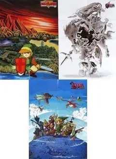 ニンドリ　2016年4月号　ゼルダの伝説　両面B2ポスター　3枚セット　未開封品