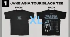 JVKE Tシャツ ASIA TOUR BLACK TEE サイズ XL